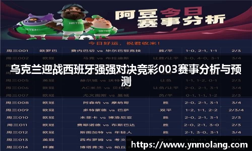 乌克兰迎战西班牙强强对决竞彩003赛事分析与预测